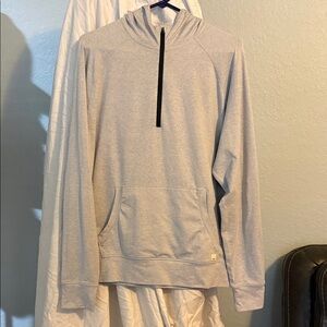 Vuori Light Gray Pullover with Logo Patch